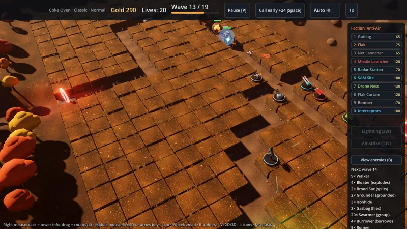 Coresanity screenshot: Coke Oven · Anti-Air.